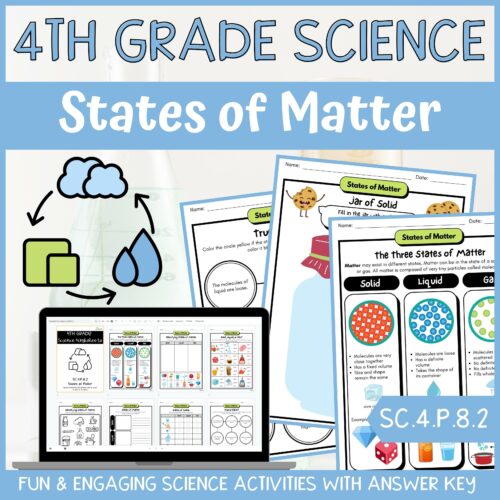 States Of Matter Activity Answer Key 4th Grade Physical Science