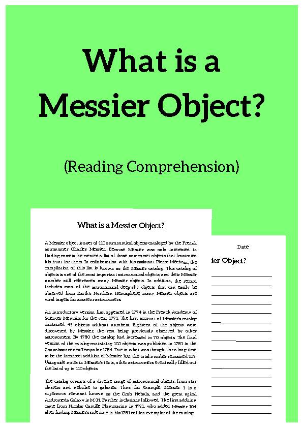 Messier Object, Reading Passage's featured image