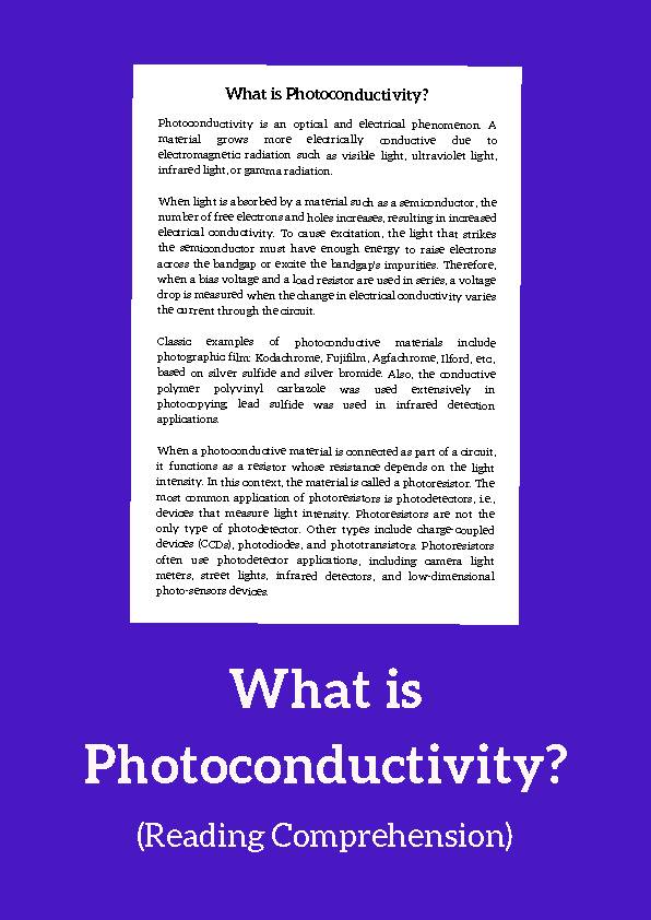 Photoconductivity, Reading Passage's featured image