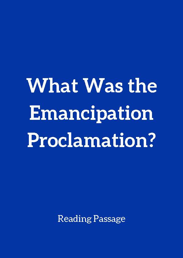 Emancipation Proclamation, Reading Passage's featured image