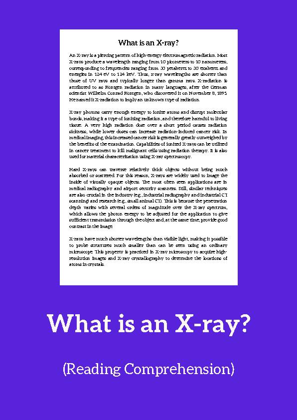 X-ray, Reading Passage's featured image