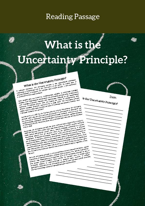 Uncertainty Principle, Reading Passage's featured image