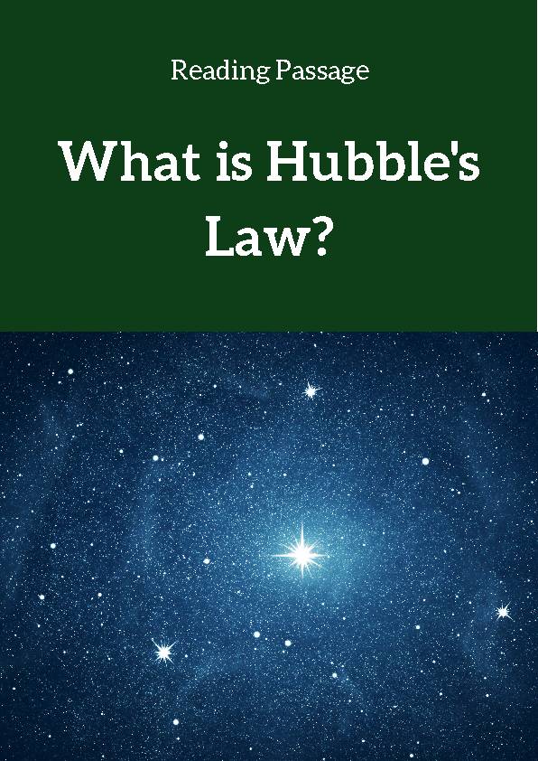 Hubble's Law, Reading Passage's featured image