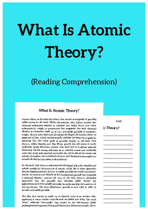 Atomic Theory, Reading Passage's featured image