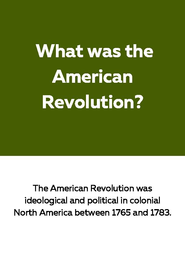 American Revolution, Reading Passage's featured image