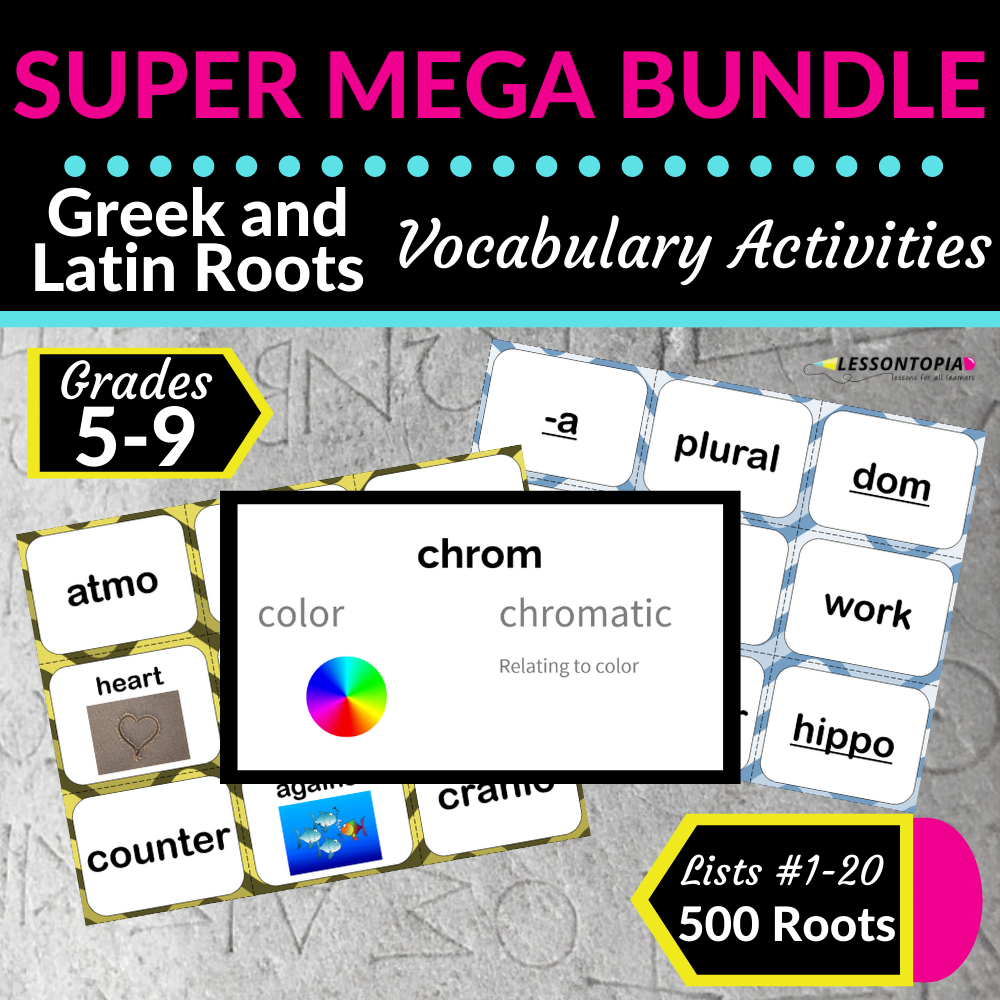 SUPER MEGA Bundle | Greek and Latin Roots | Vocabulary Activities's featured image