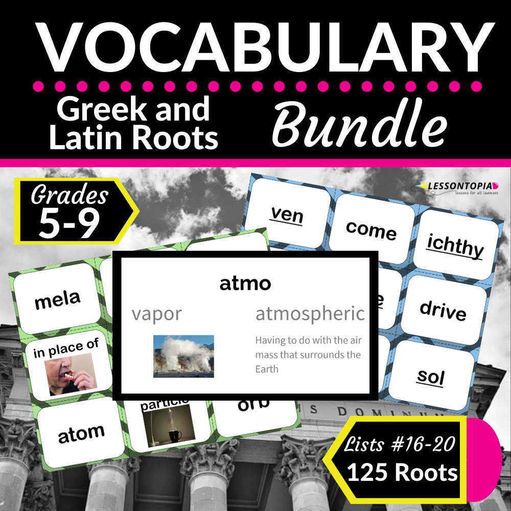 Greek and Latin Roots | Vocabulary Bundle Lists 16-20's featured image