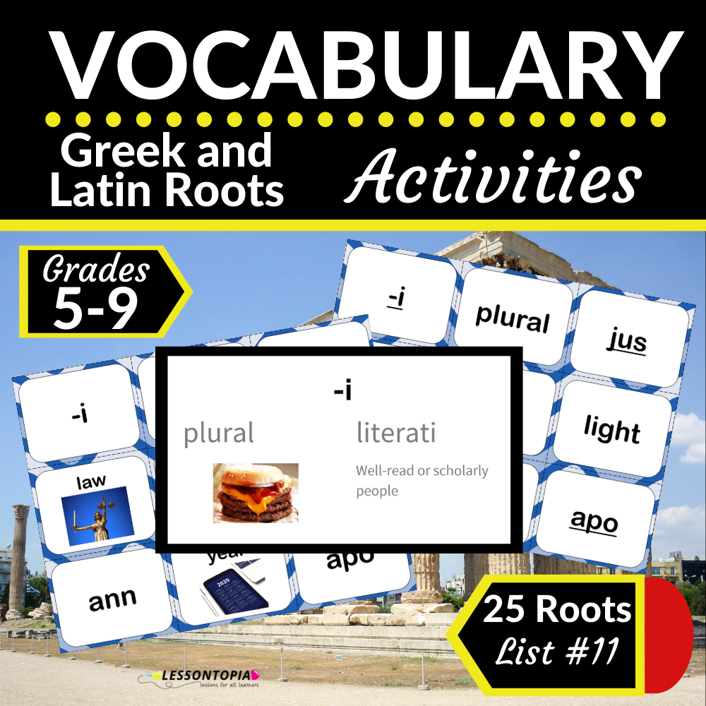 Greek and Latin Roots Activities | Vocabulary List #11's featured image