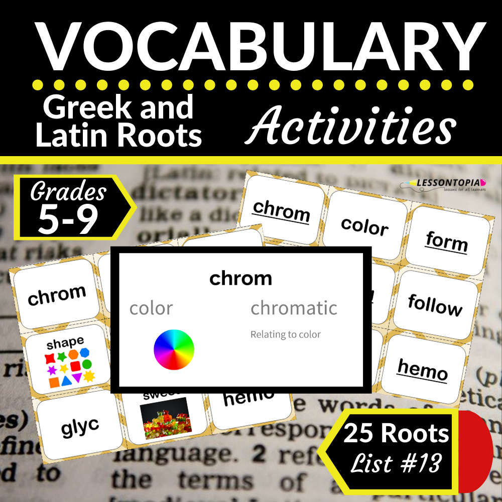 Greek and Latin Roots Activities | Vocabulary List #13's featured image