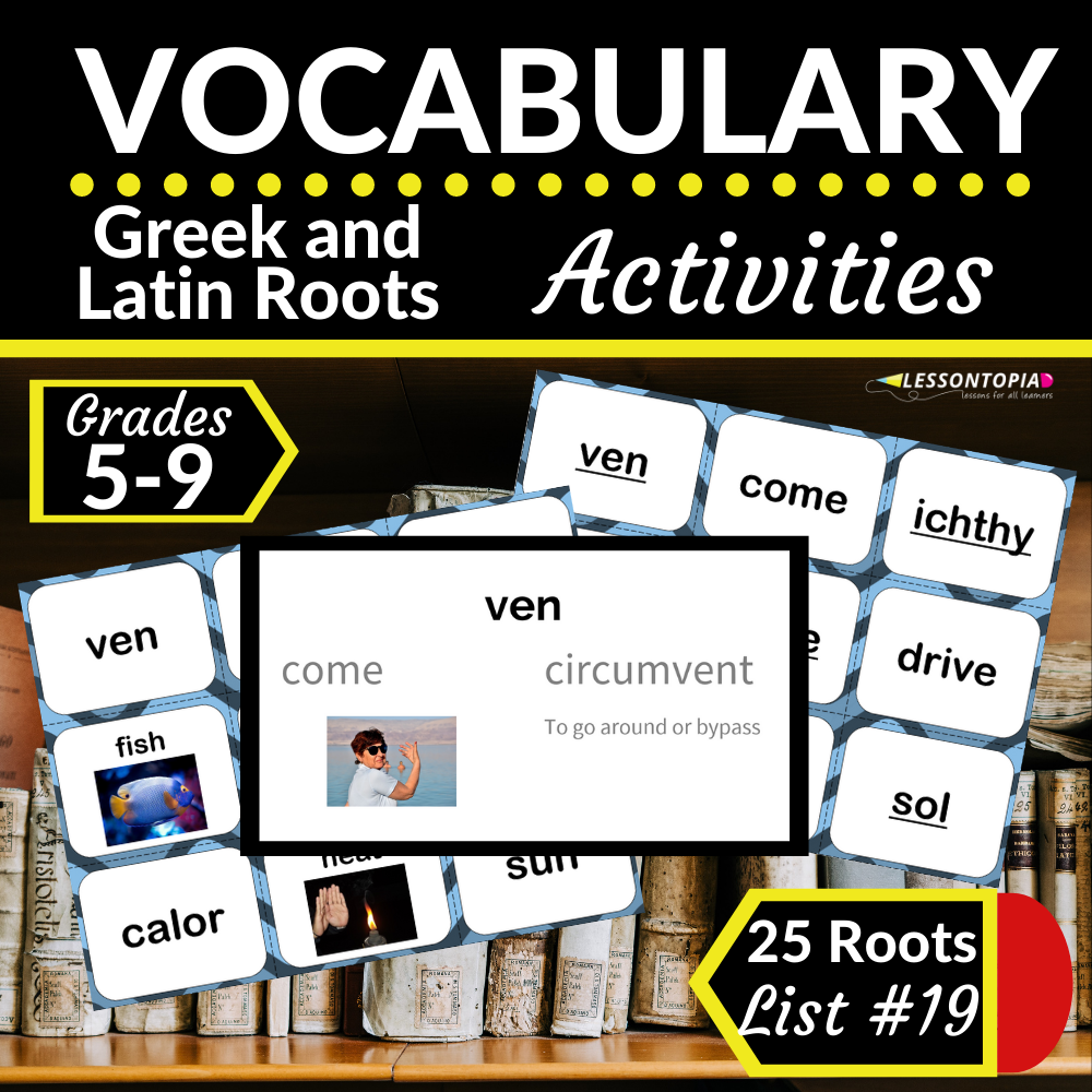Greek and Latin Roots Activities | Vocabulary List #19's featured image