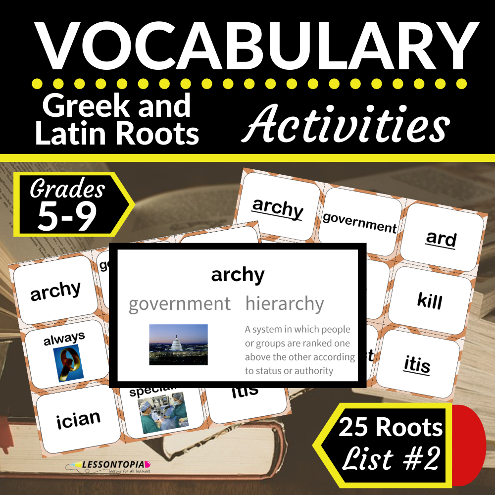 Greek and Latin Roots Activities | Vocabulary List #2's featured image