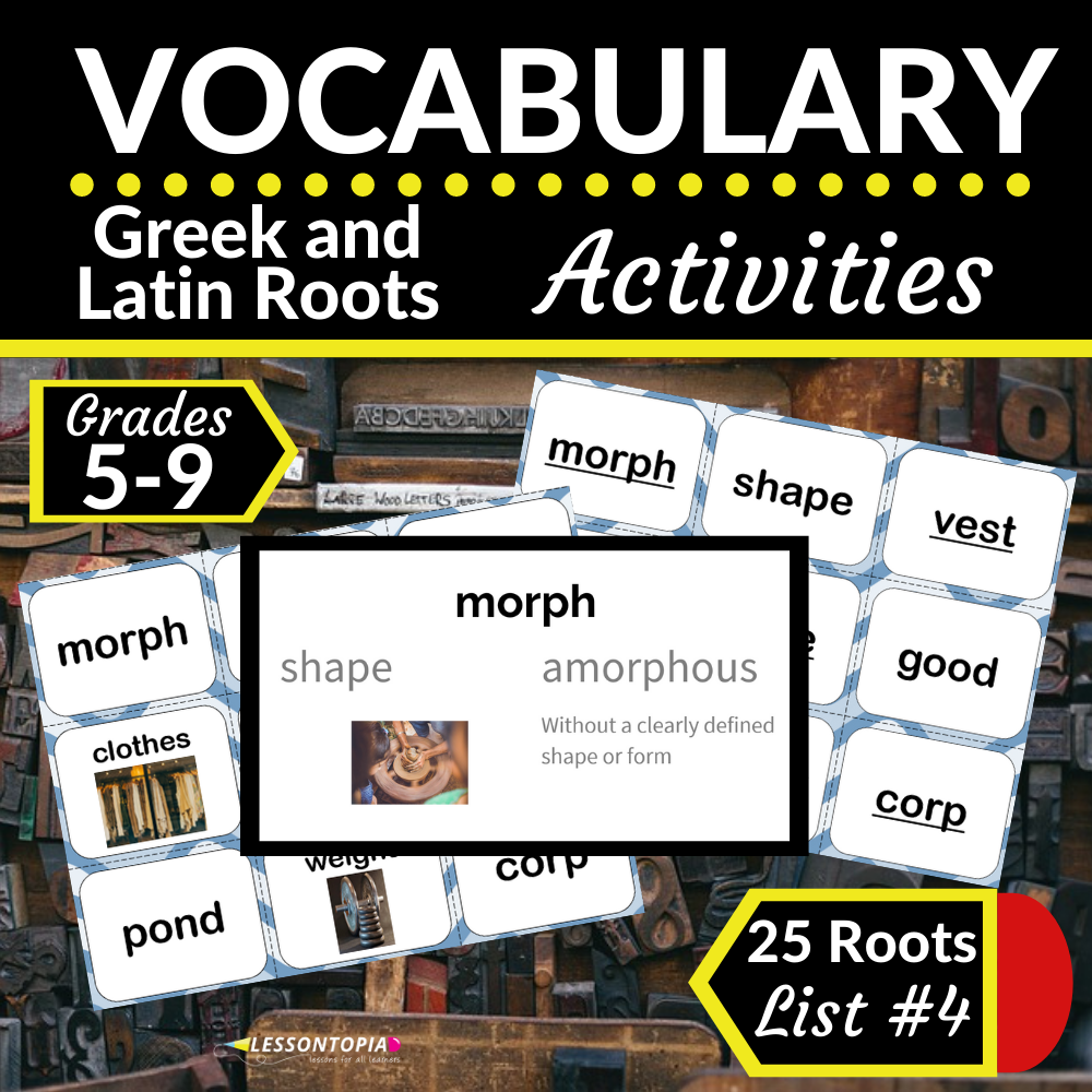 Greek and Latin Roots Activities | Vocabulary List #4's featured image