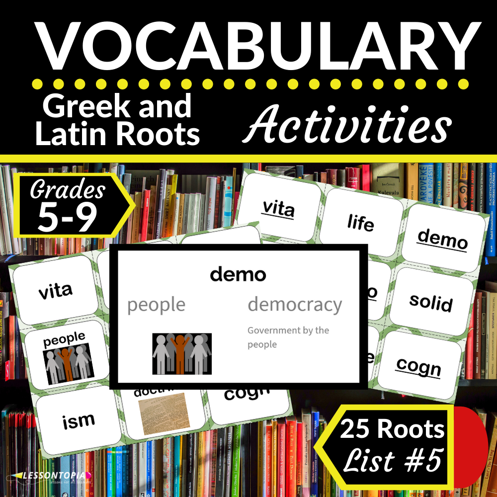 Greek and Latin Roots Activities | Vocabulary List #5's featured image