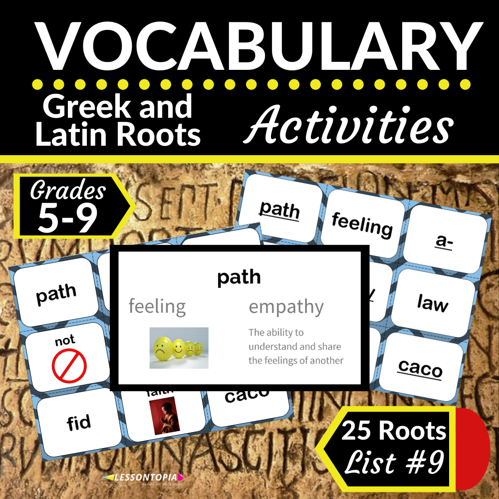 Greek and Latin Roots Activities | Vocabulary List #9's featured image