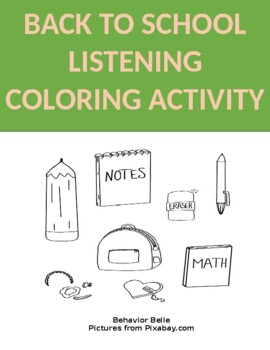 Back to School Coloring Listening Activity's featured image