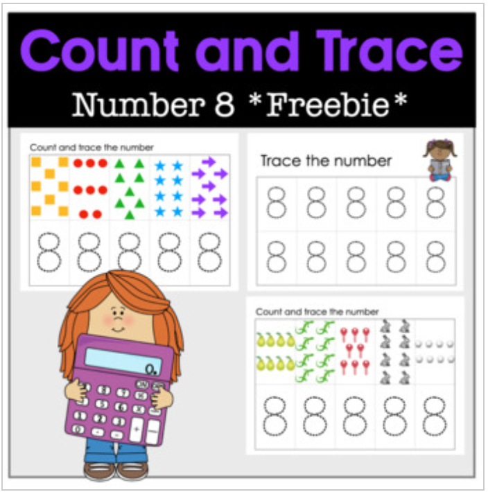 Count and Trace Number 8 Freebie's featured image