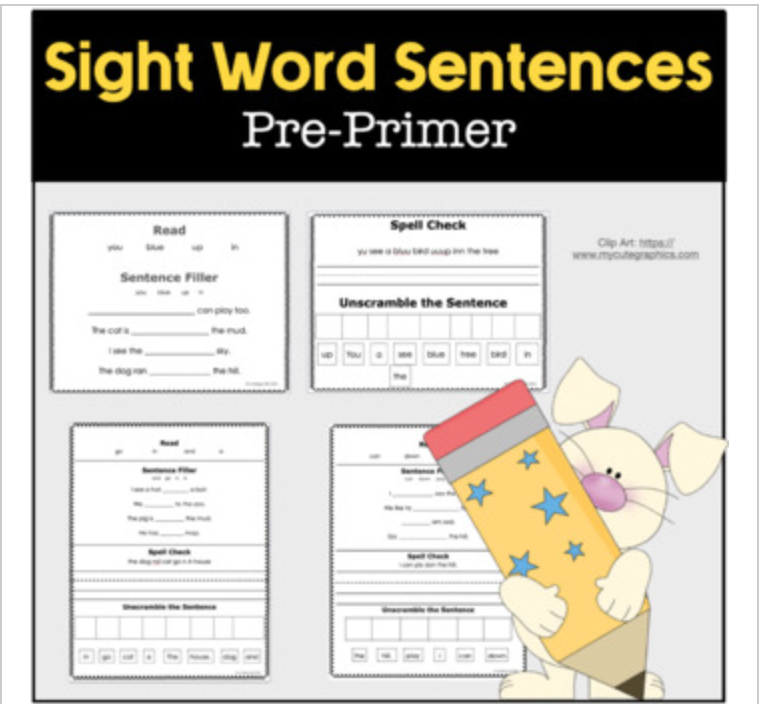 Dolche Pre-Primer Sight Word Sentences