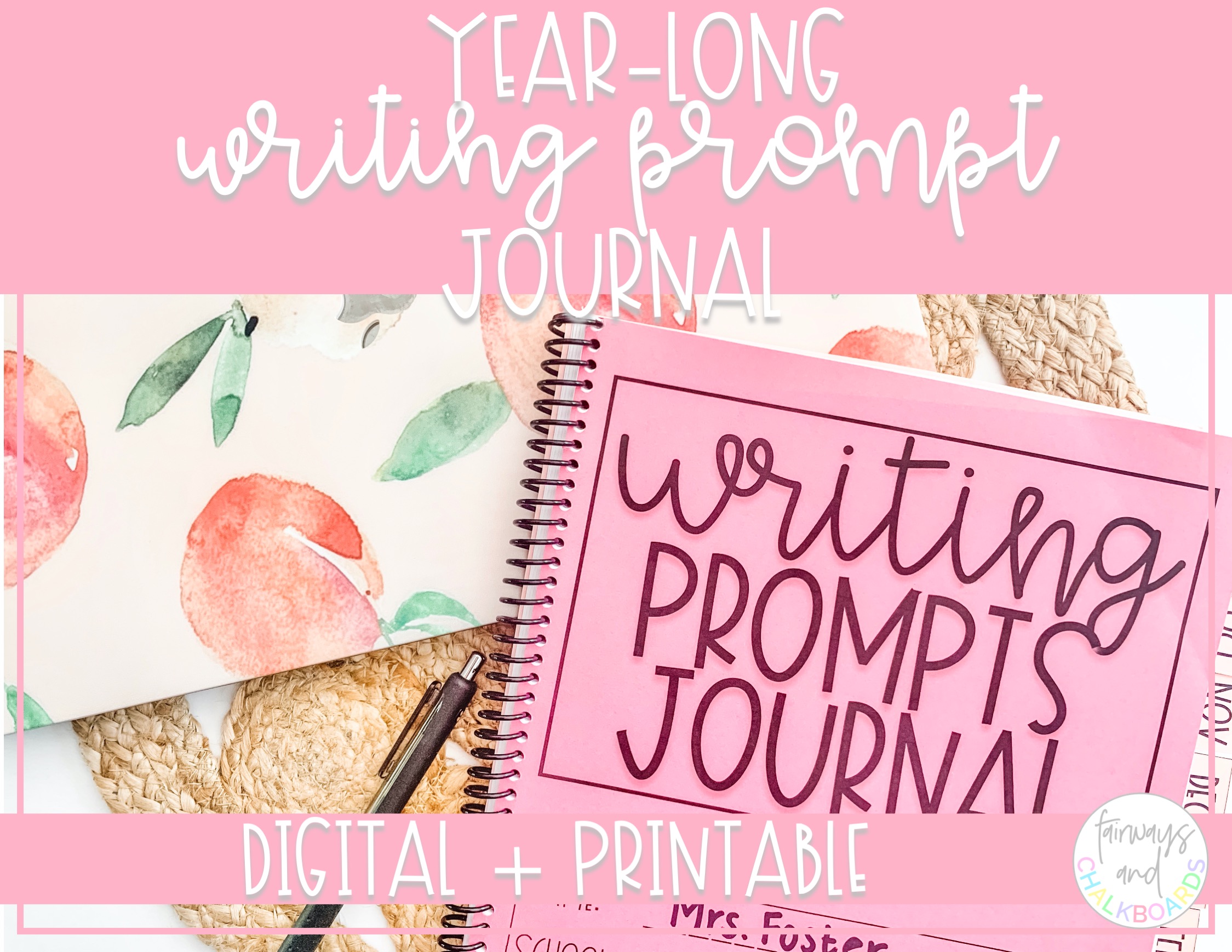 Year Long Weekly Prompt Journal | Digital and Printable