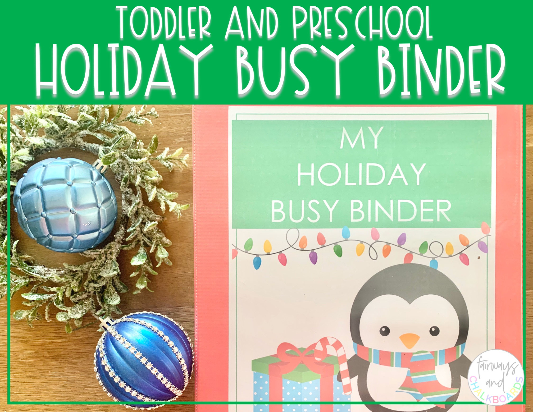 Holiday Busy Binder | Preschool Learning Activities