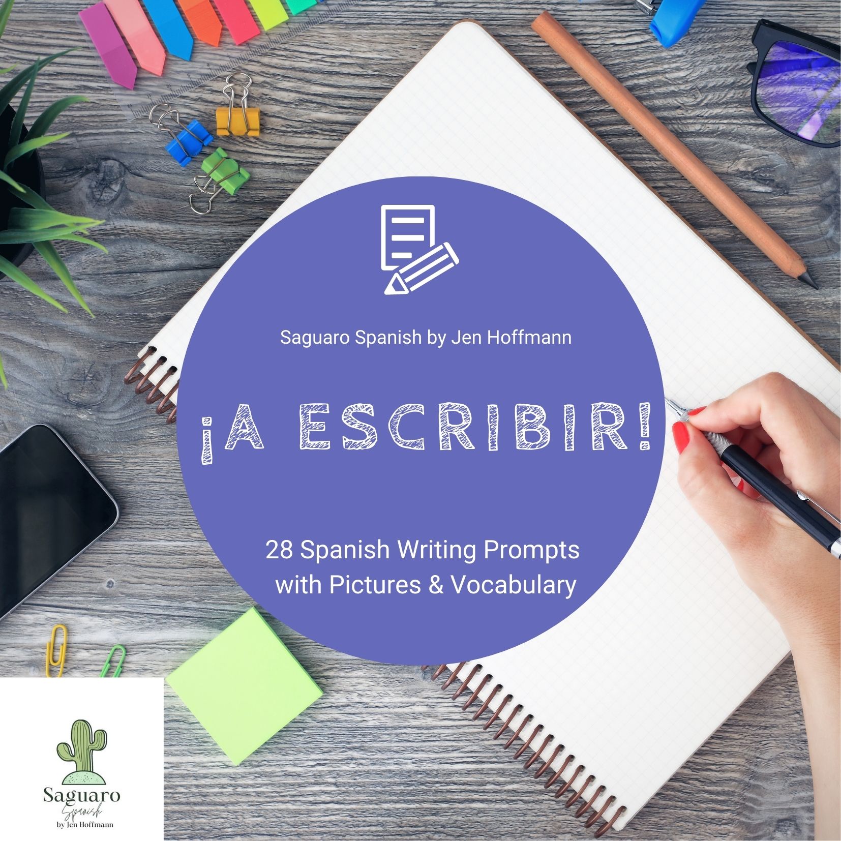 ¡A escribir!: Spanish Writing Prompts with Pictures and Vocabulary's featured image