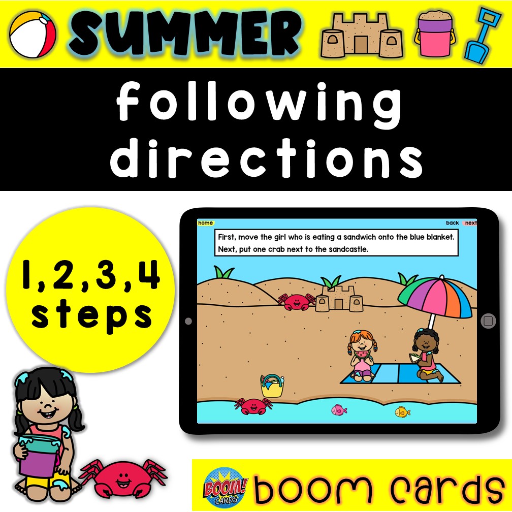 Activities for Following Directions | Summer Boom Cards's featured image
