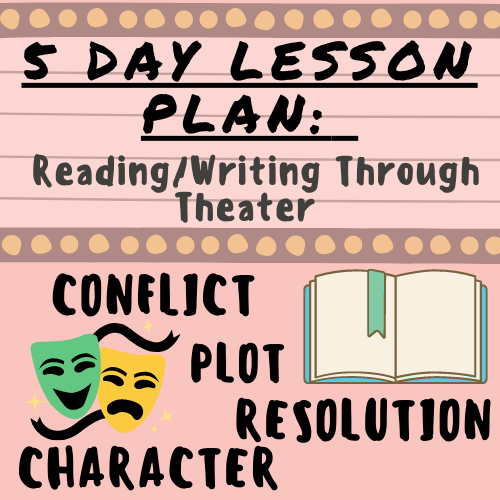 5 Day Lesson Plan: Reading and Writing Through Theater (Character, Plot, Conflict, and Resolution) For K-5 Teachers and Students in the Language Arts, Phonics, Grammar, & Writing Classroom's featured image