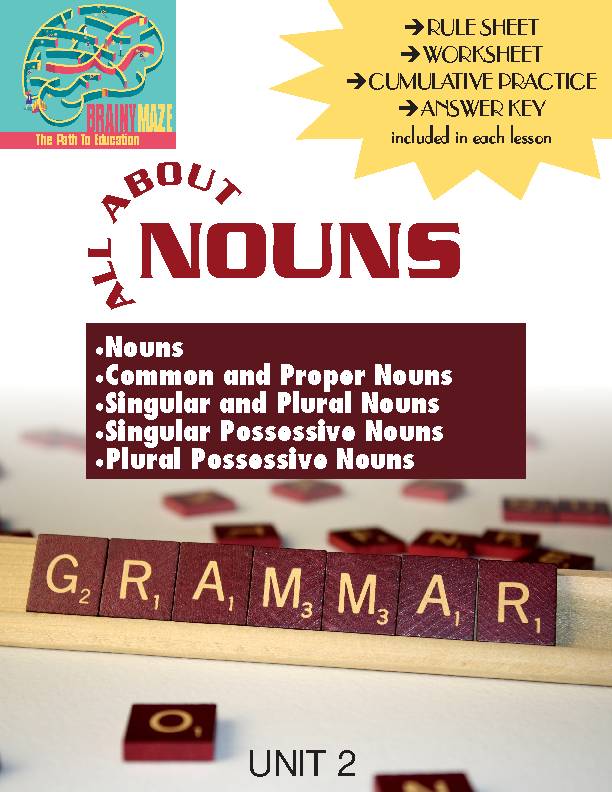 Nouns - common and proper, singular and plural nouns, possessive nouns's featured image