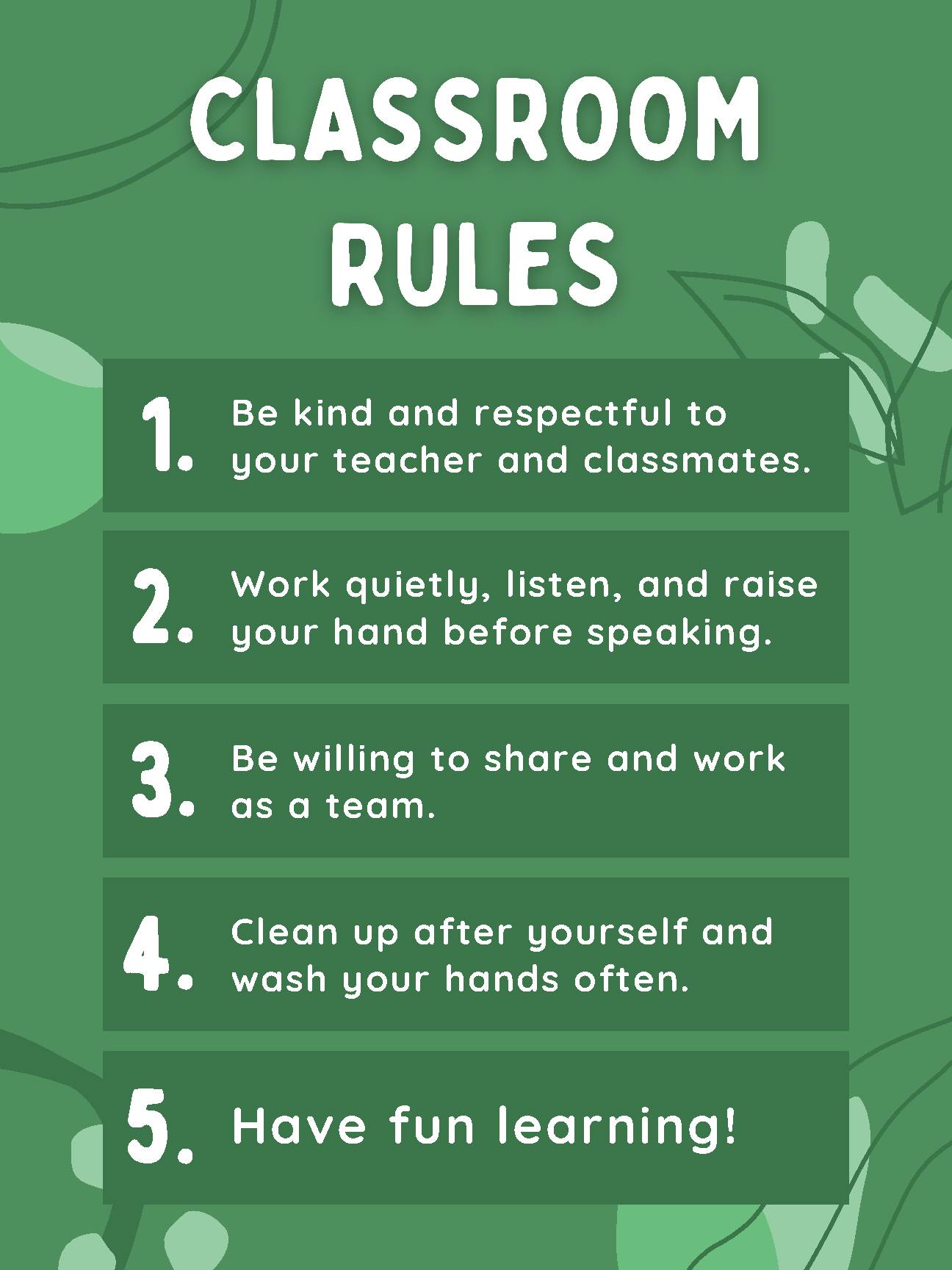 Classroom Rules Poster's featured image