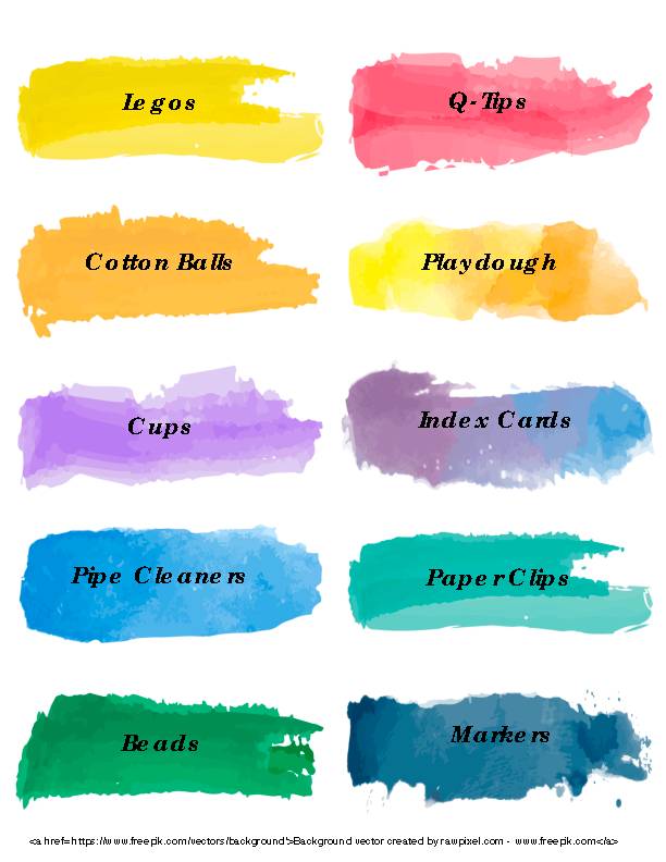 Watercolor Labels 2x4