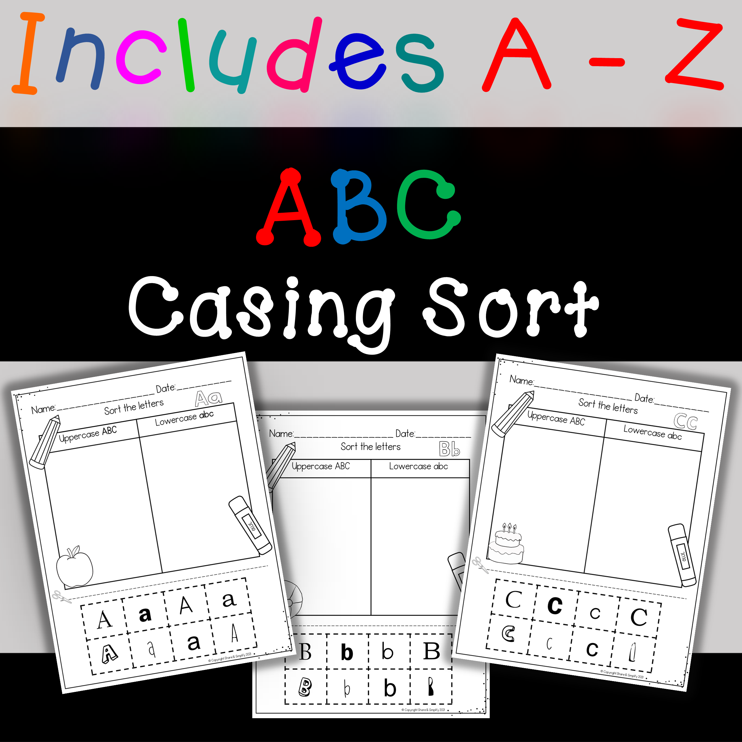 Letter Casing Sort Worksheets's featured image