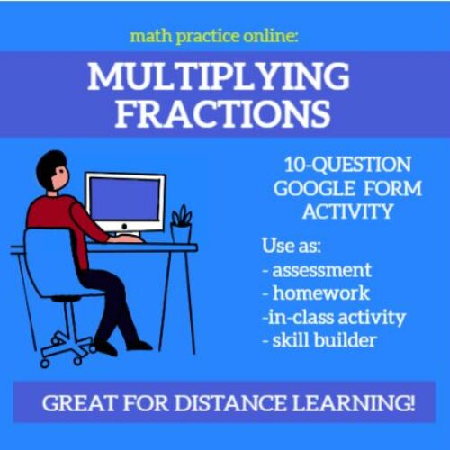 Multiplying Fractions - Self-Scoring Google Forms Assessment / Homework's featured image