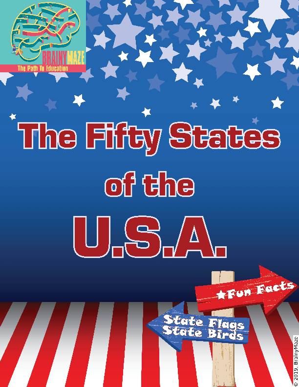 U.S. 50 states - Facts, flags and birds - Fifty States scrapbook's featured image