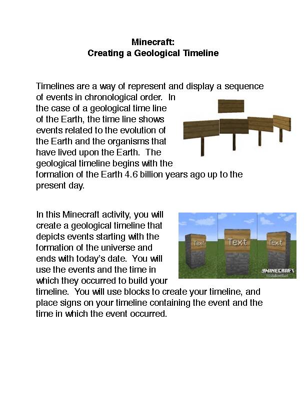 Minecraft: Creating A Geological Timeline PDF's featured image