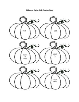 Halloween/Fall Themed (Coping Skills Coloring Sheet) Social-Emotional Learning's featured image