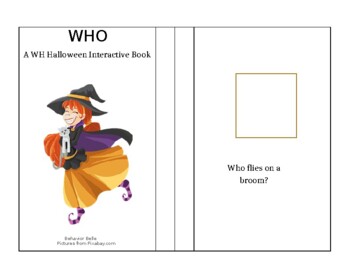 WH Questions- WHO Halloween Edition Adapted- Interactive Book (ABLLS-R Aligned)'s featured image