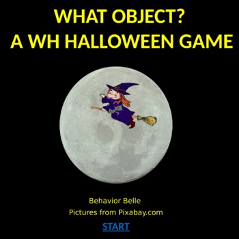 WH Questions (What Object?) Halloween Edition PowerPoint Game (Virtual Game)