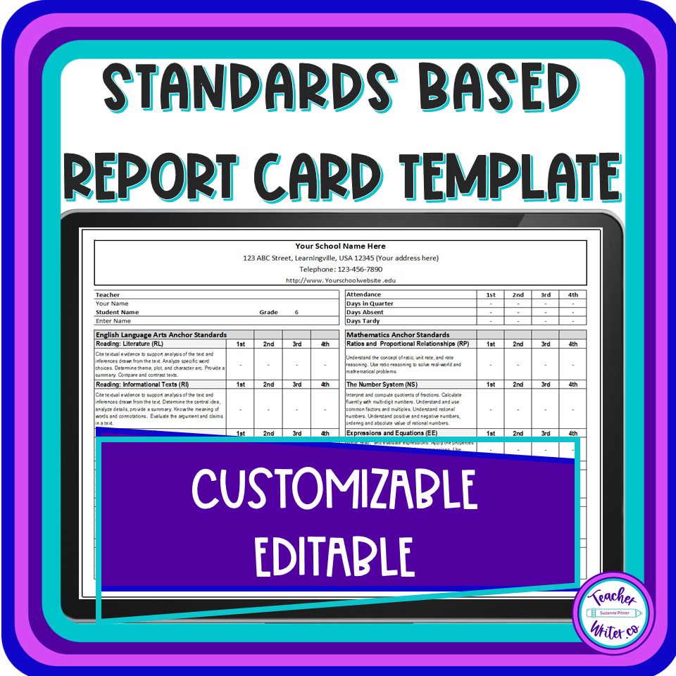 Standards Based Report Card Template for Quarters's featured image