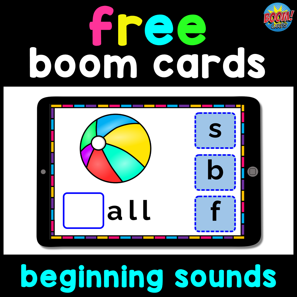 Free Boom Cards Beginning Sounds Activities