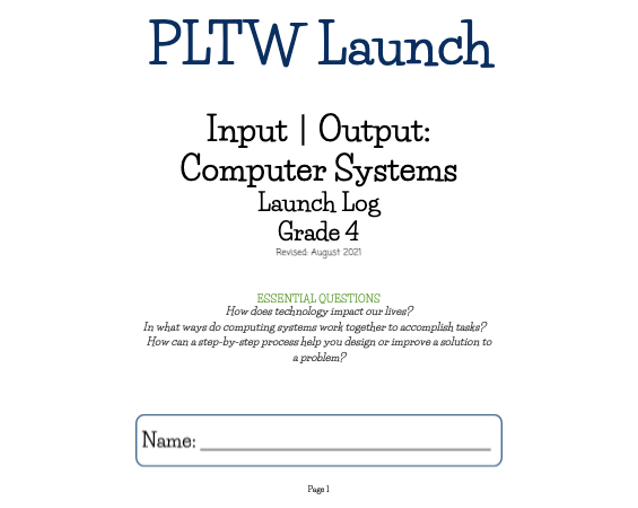 PLTW Input & Output: Computer Systems Launch Log's featured image