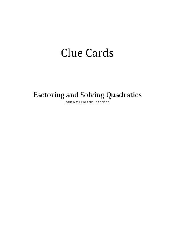 Quadratics Clue's featured image