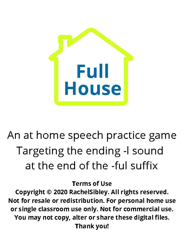 Full House Speech Practice Game's featured image