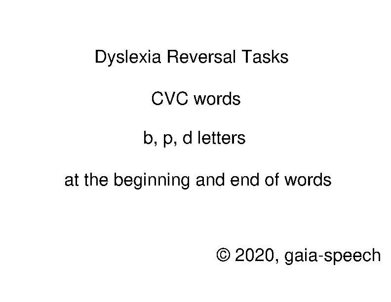 Dyslexia exercises for b, d, p initial and final position in CVC words's featured image