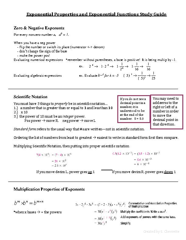 Exponential Properties and Exponential Functions Study Guide!'s featured image