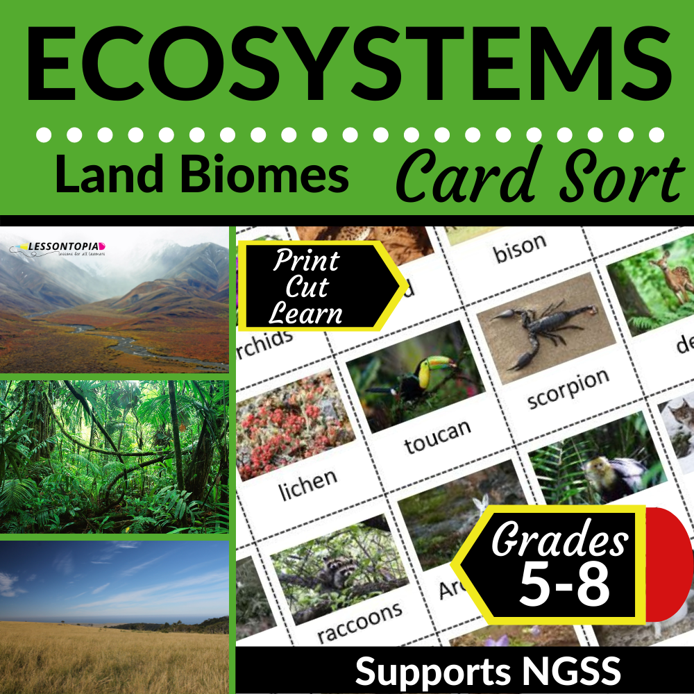 Land Biomes | Card Sort | Ecosystems