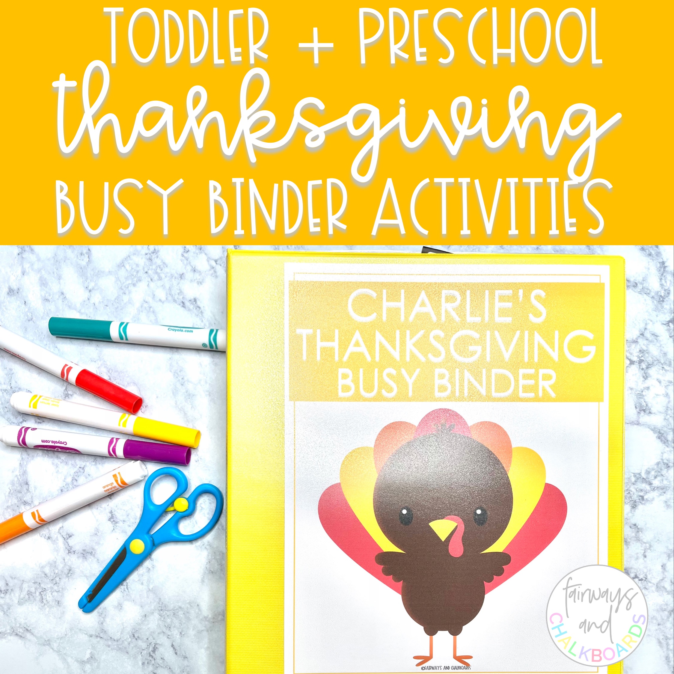 Thanksgiving Busy Binder | Toddler and Preschool Learning Activities