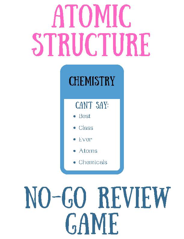 Atomic Structure No-Go Game (Taboo Inspired)'s featured image