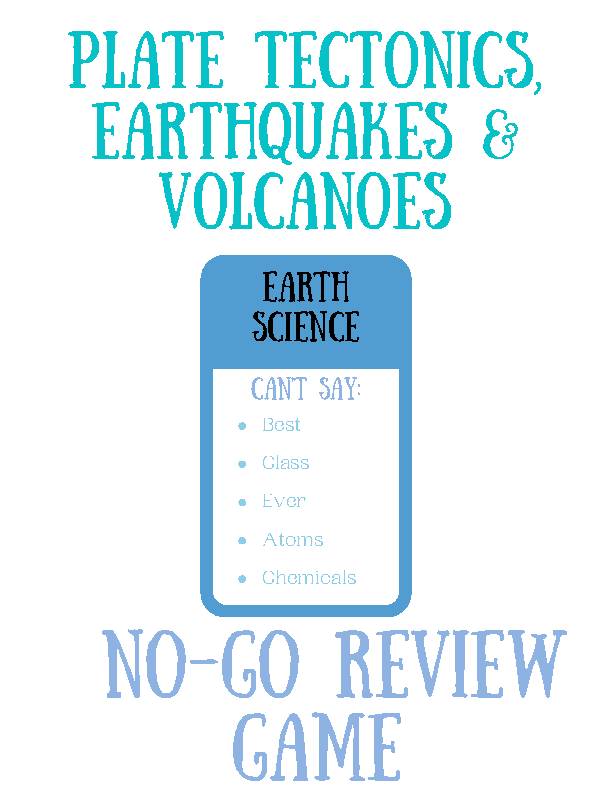 Plate Tectonics, Earthquakes & Volcanoes No Go Review (Taboo Inspired)'s featured image