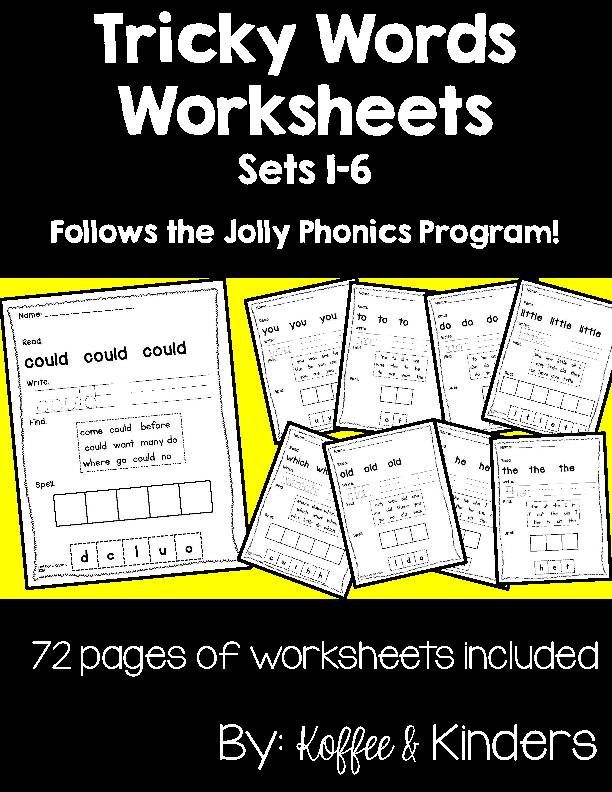 Jolly Phonics Tricky Words Worksheets [[72 Pages!!]]'s featured image