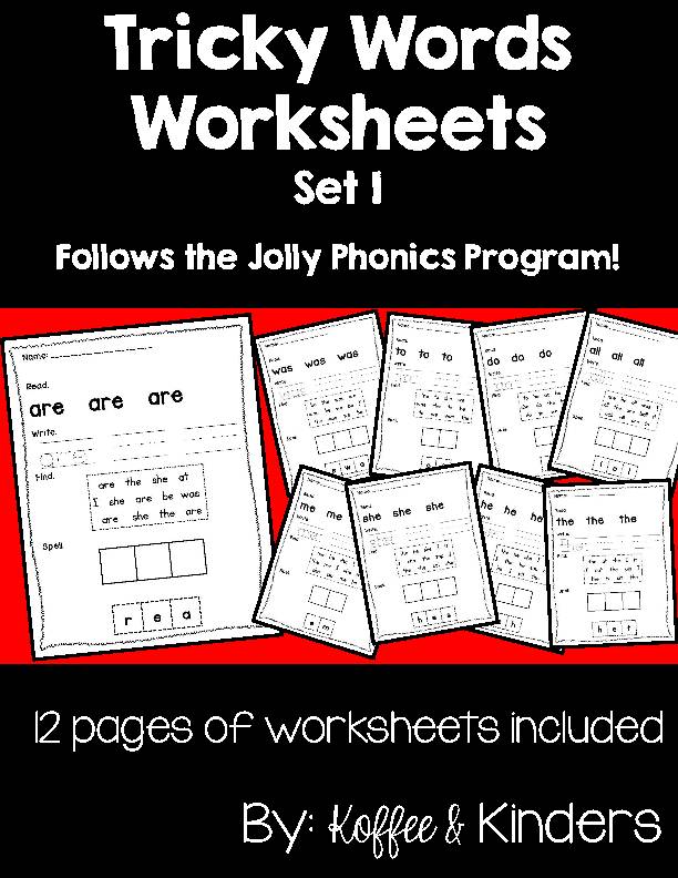 Jolly Phonics Tricky Words Worksheets [[Set 1]]'s featured image