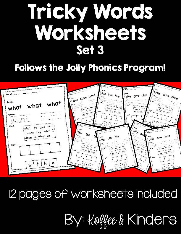 Jolly Phonics Tricky Words Worksheets [[Set 3]]'s featured image